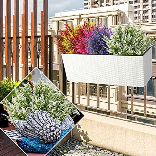 NOV FIRE Artificial Lavender Flowers - 20 Bundles UV Resistant Decor