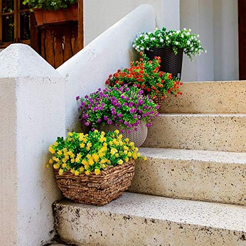 DRT DERUITAI Artificial Flowers Outdoor Red