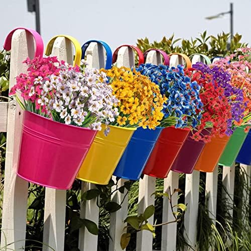 DRT DERUITAI 24 Bundle UV Resistant Artificial Violet Flowers