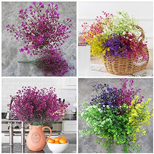 Fuchsia Artificial Shrubs Bushes 5 Pack UV Resistant