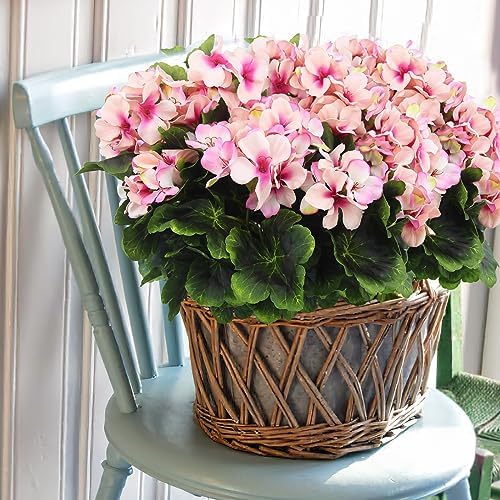 FAICOIA 2 Pcs Artificial Geraniums Bushes