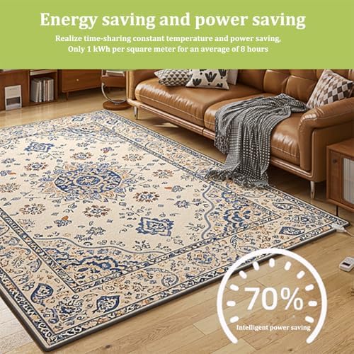 Graphene Heated Rug with 12-Hour Timer and Detachable Design