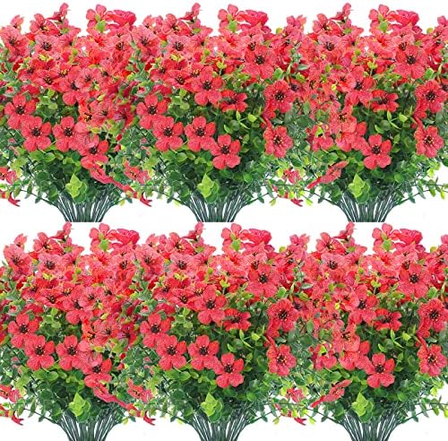 XEOLIAN 12 Bundles UV Resistant Artificial Eucalyptus Flowers