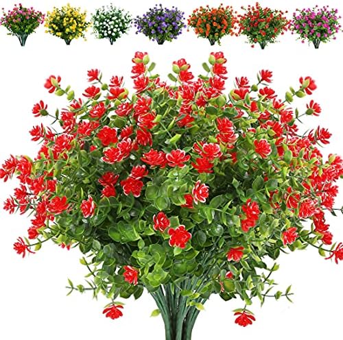JOYGAR 8-Bundle Artificial Lotus with UV Resistance